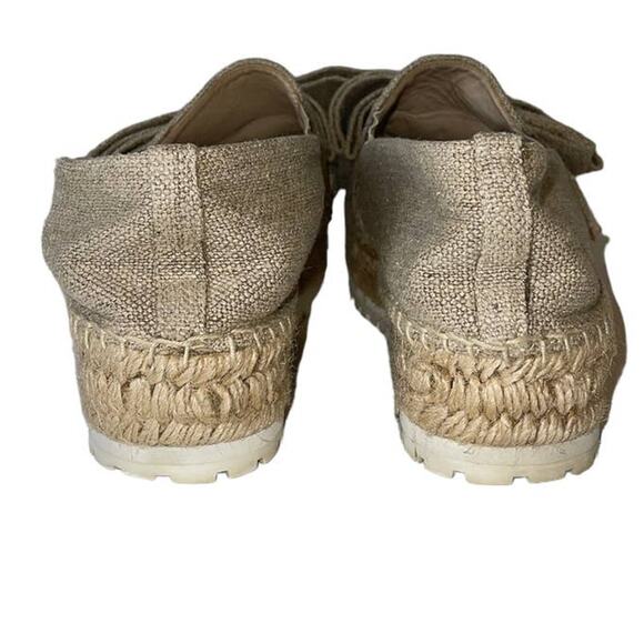 Botkier Wesley Beige Canvas Platform Espadrilles Size 10 - Picture 5 of 10